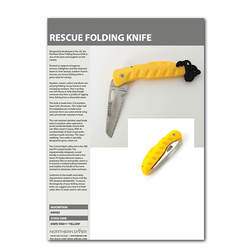RESCUE FOLDING KNIFE DATASHEET